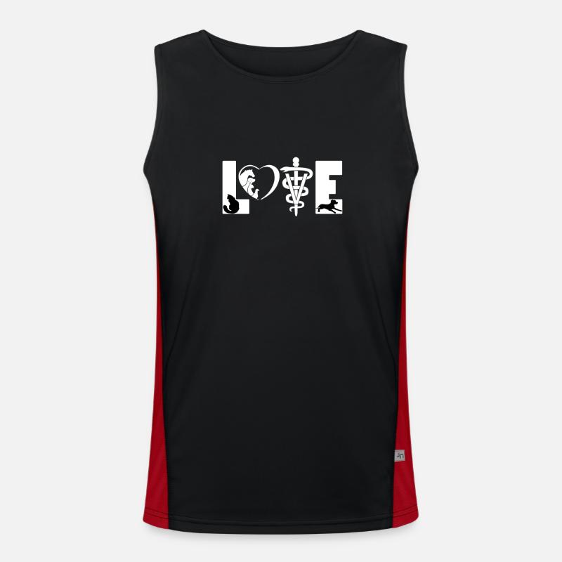 Tierarzt Funktionelles Kontrast-Tank Top für Männer 
