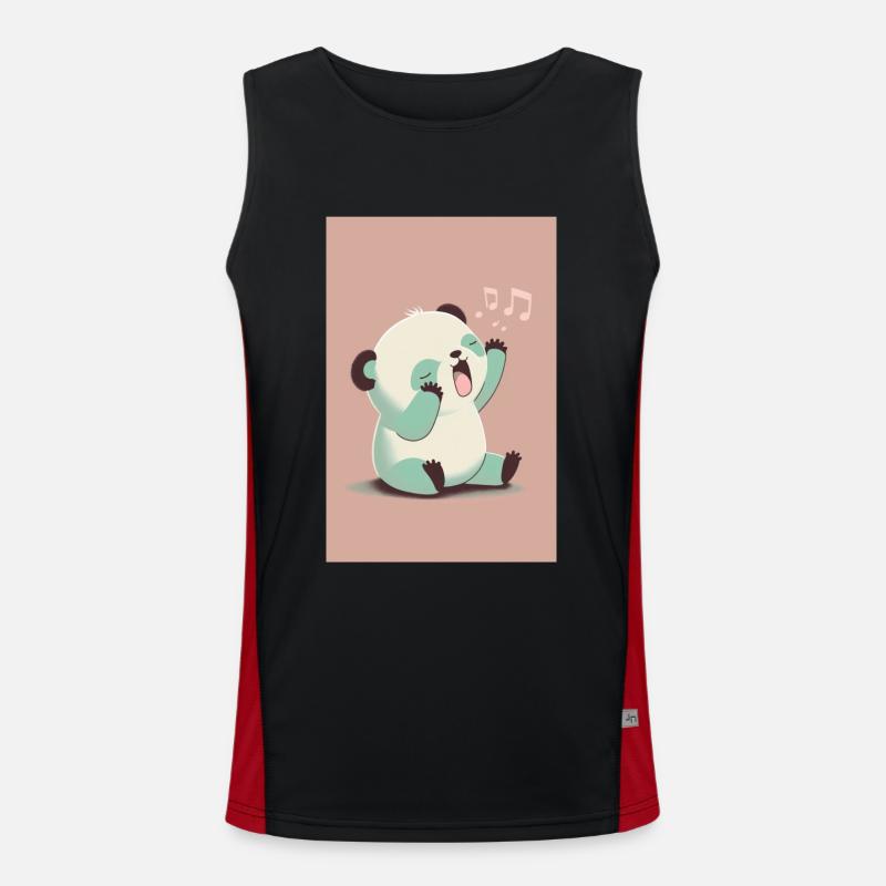 Baby panda - Men's Functional Contrast Tank Top  - black/red
