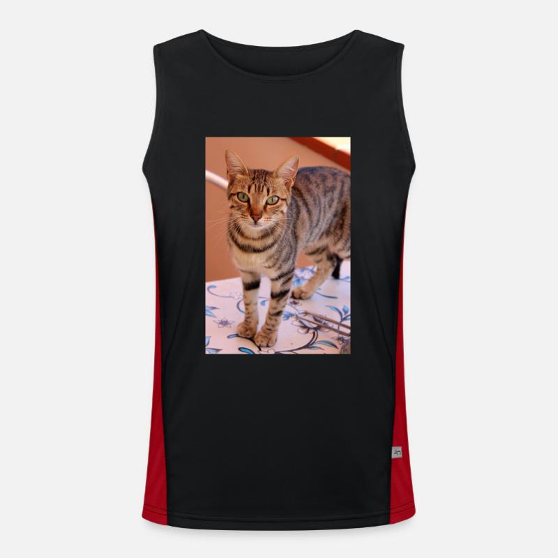 cat, kitten Men's Functional Contrast Tank Top 