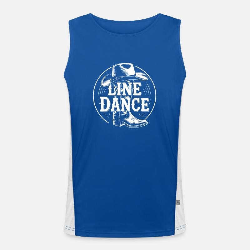 Line Dance Group Training My Dance Sport Men's Functional Contrast Tank Top 