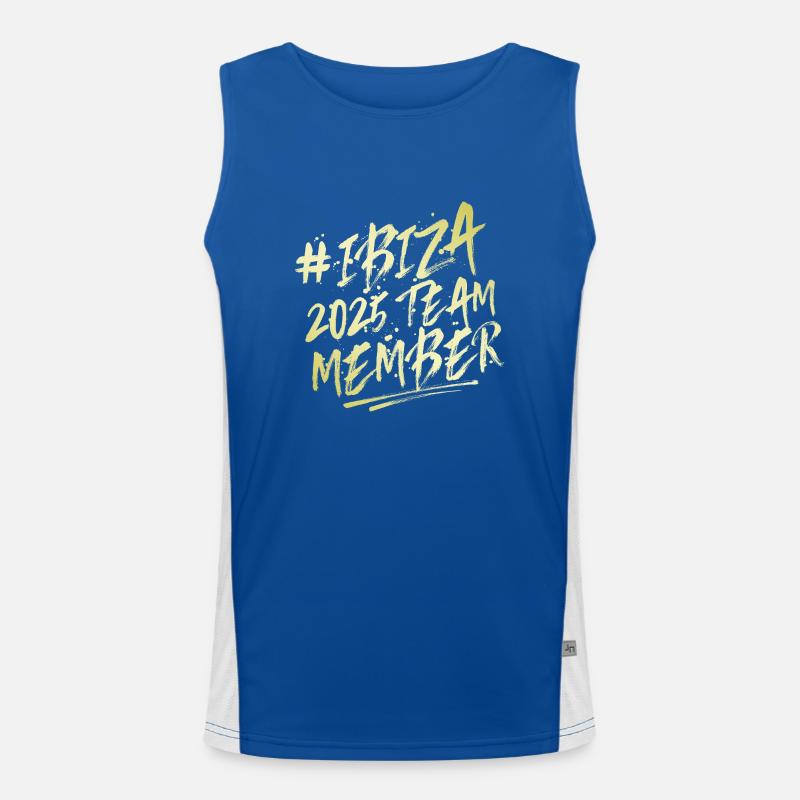 Ibiza 2025 Team Funktionelles Kontrast-Tank Top für Männer 