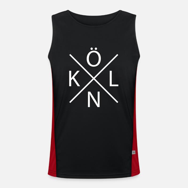 Köln Funktionelles Kontrast-Tank Top für Männer 