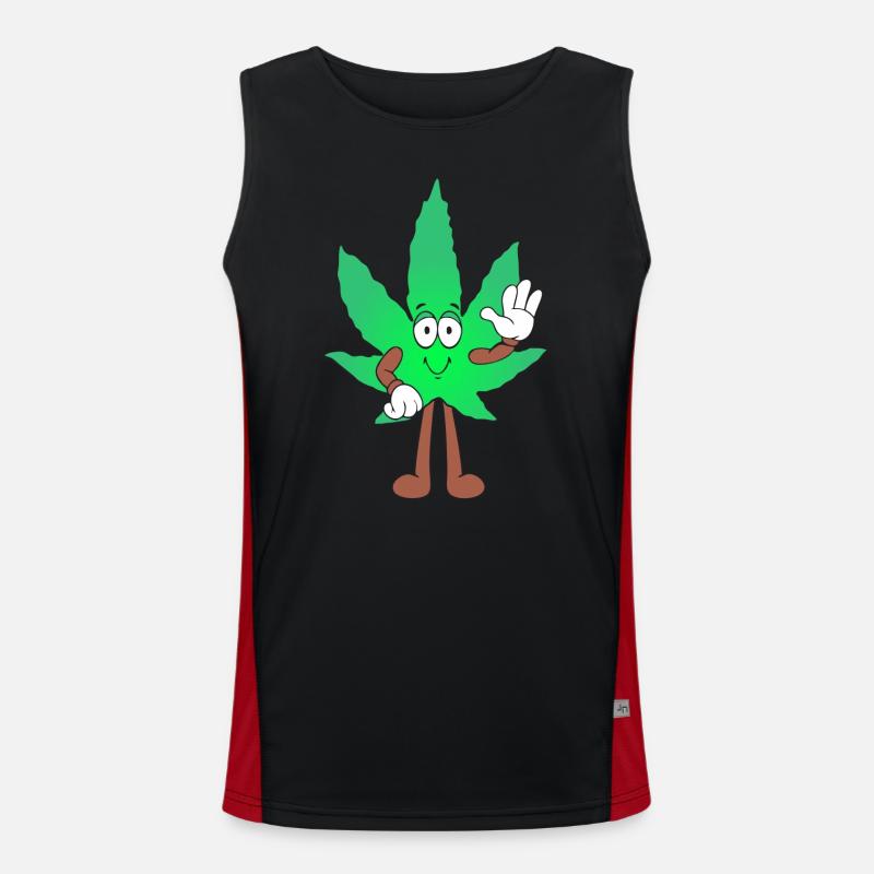 Der Bloom - Weed Cannabis Stoned Hanf Marihuana Funktionelles Kontrast-Tank Top für Männer 