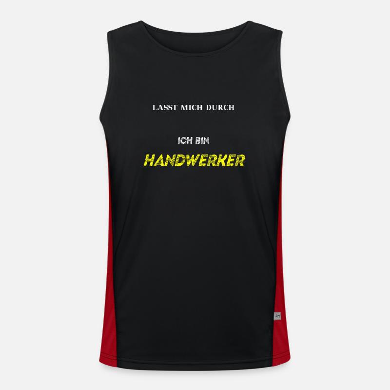 Lasst mich durch, ich bin Handwerker Geschenkidee Funktionelles Kontrast-Tank Top für Männer 