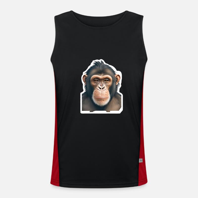 Schimpanse Funktionelles Kontrast-Tank Top für Männer 
