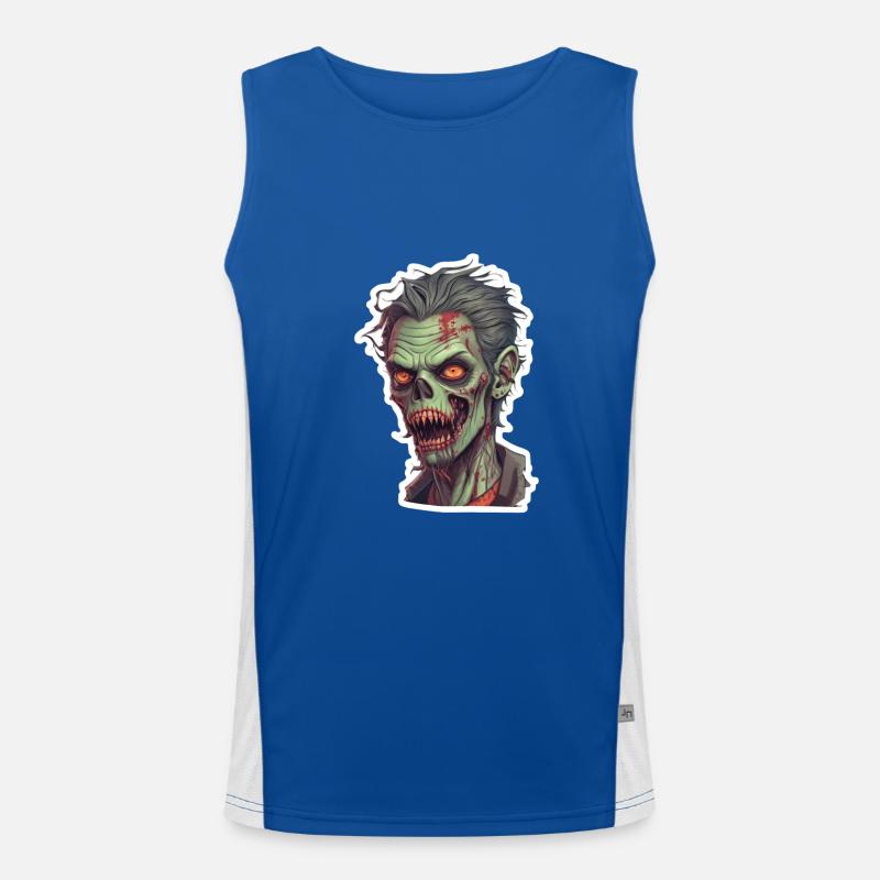 Zombie Funktionelles Kontrast-Tank Top für Männer 