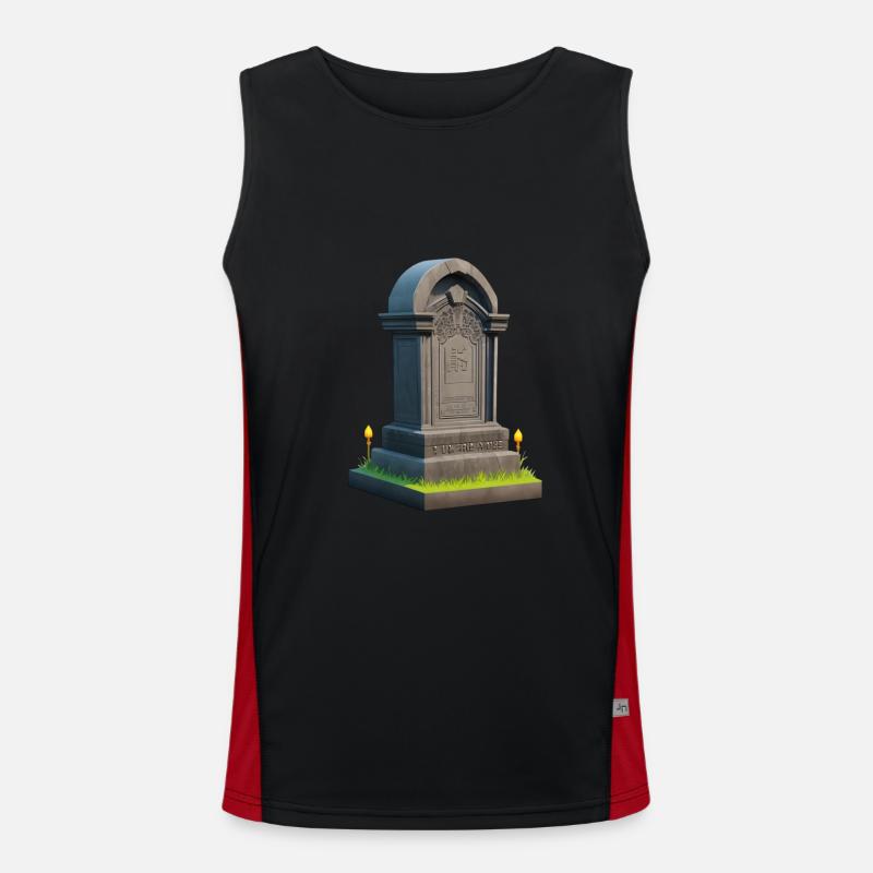 Halloween Tombstone Men's Functional Contrast Tank Top 