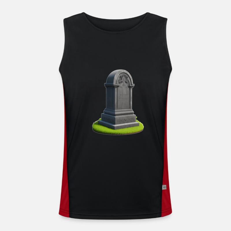 Halloween Tombstone Men's Functional Contrast Tank Top 