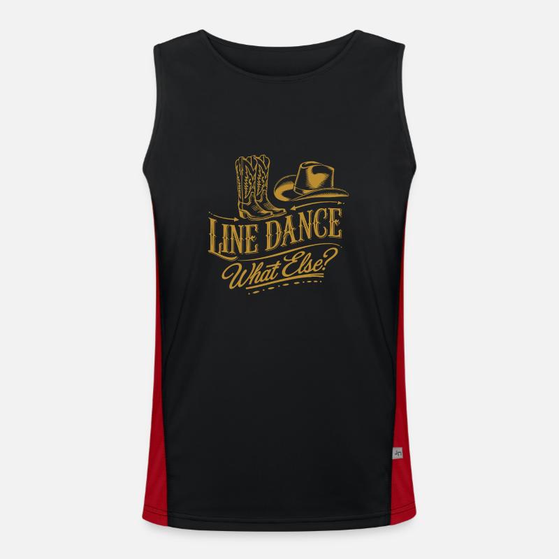 Line Dance was sonst? Line Dancing Training Funktionelles Kontrast-Tank Top für Männer 