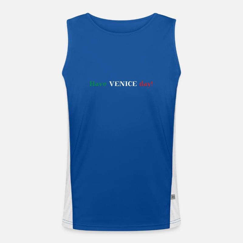 Have Venice Day! Venice Italy Gift Idea Men's Functional Contrast Tank Top 
