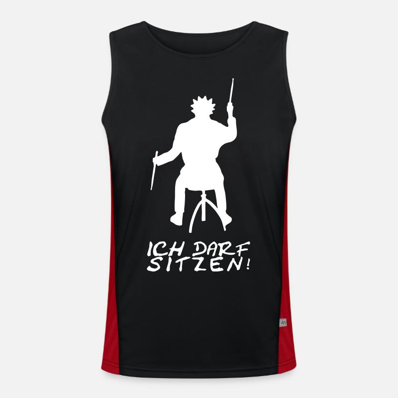 ICH DARF SITZEN Funktionelles Kontrast-Tank Top für Männer 