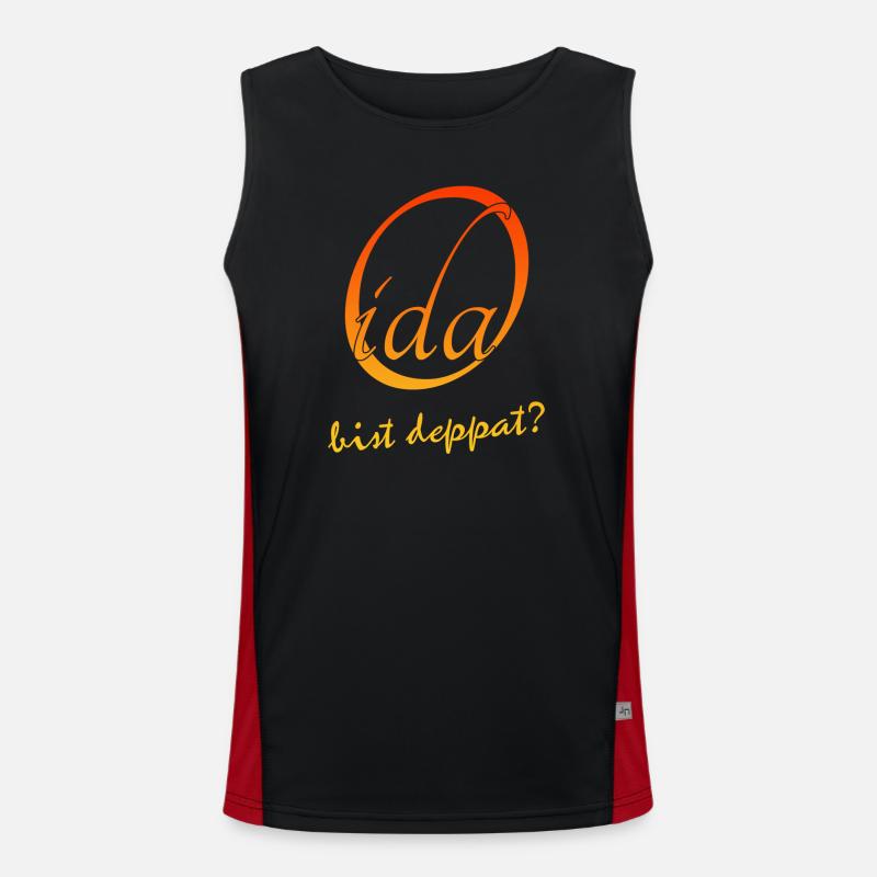 Oida bist deppat? Funktionelles Kontrast-Tank Top für Männer 