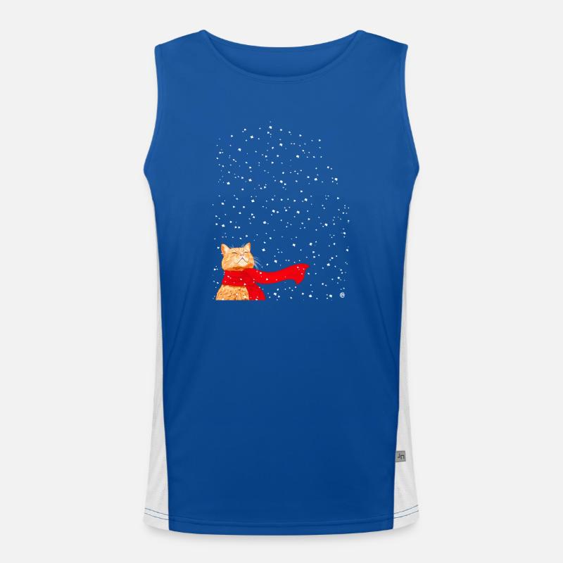 Tabby loves Snow Men's Functional Contrast Tank Top 