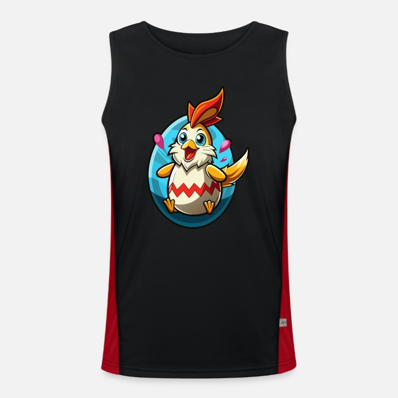 Happy Easter - Easter Chicken - Easter Egg - Gift Men's Functional Contrast Tank Top 