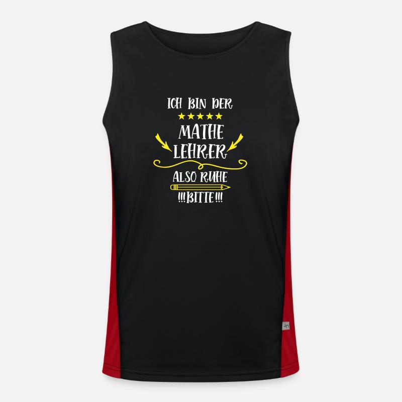 Mathematiker Spruch Mathe Lehrer Mathelehrer Funktionelles Kontrast-Tank Top für Männer 