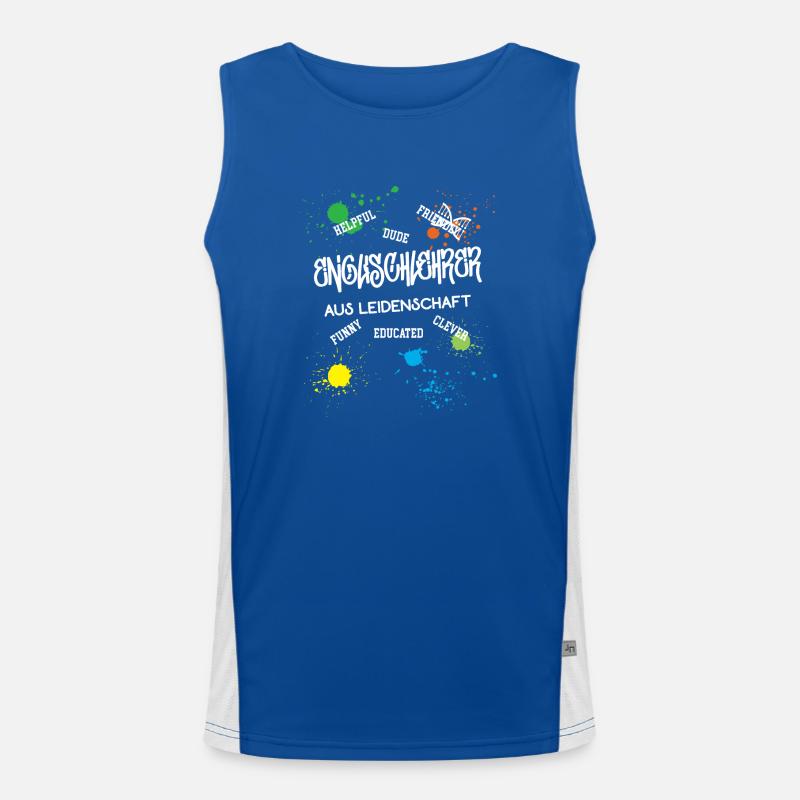 Englischlehrer Schule Beruf Lehrer Englisch Funktionelles Kontrast-Tank Top für Männer 