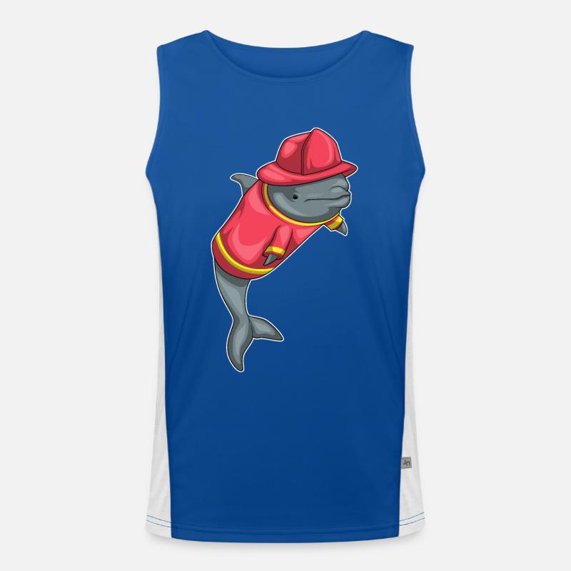 Delfin Firefighter Fire Brigade Men's Functional Contrast Tank Top 