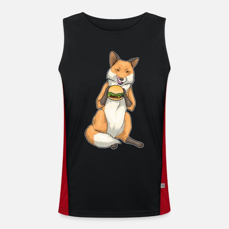 Fuchs Burger - Men's Functional Contrast Tank Top  - black/red