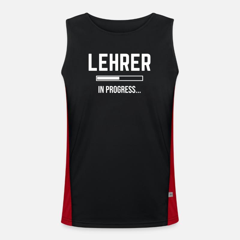 Lehrer In Progress Funktionelles Kontrast-Tank Top für Männer 