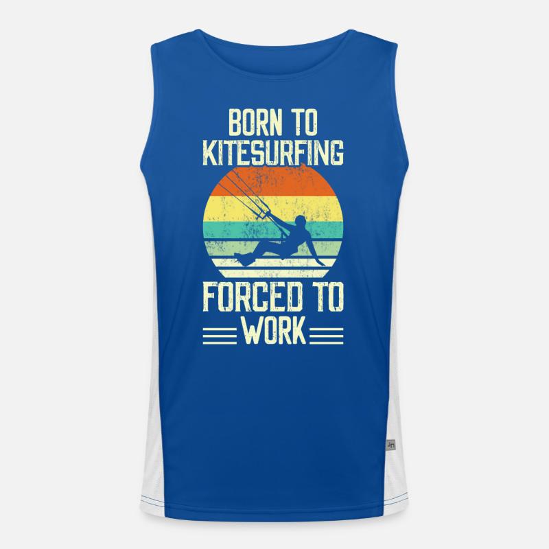 Kitesurf Kitesurfer Kiteboard Canotta sportiva da uomo in contrasto cromatico 