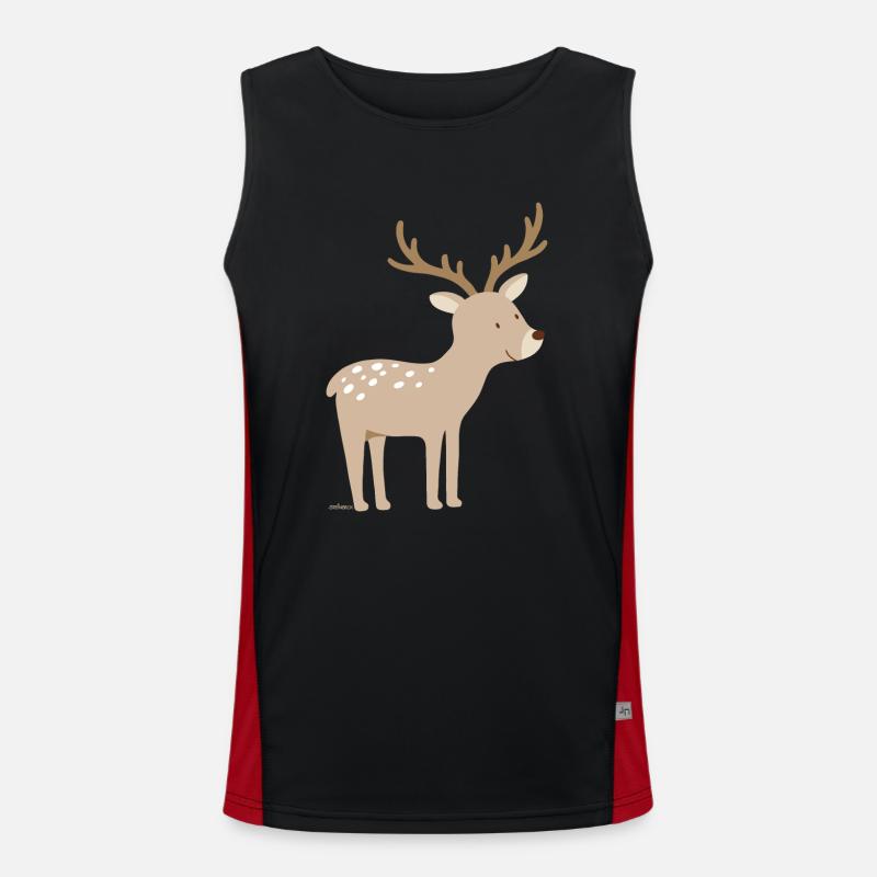 Hirsch Funktionelles Kontrast-Tank Top für Männer 