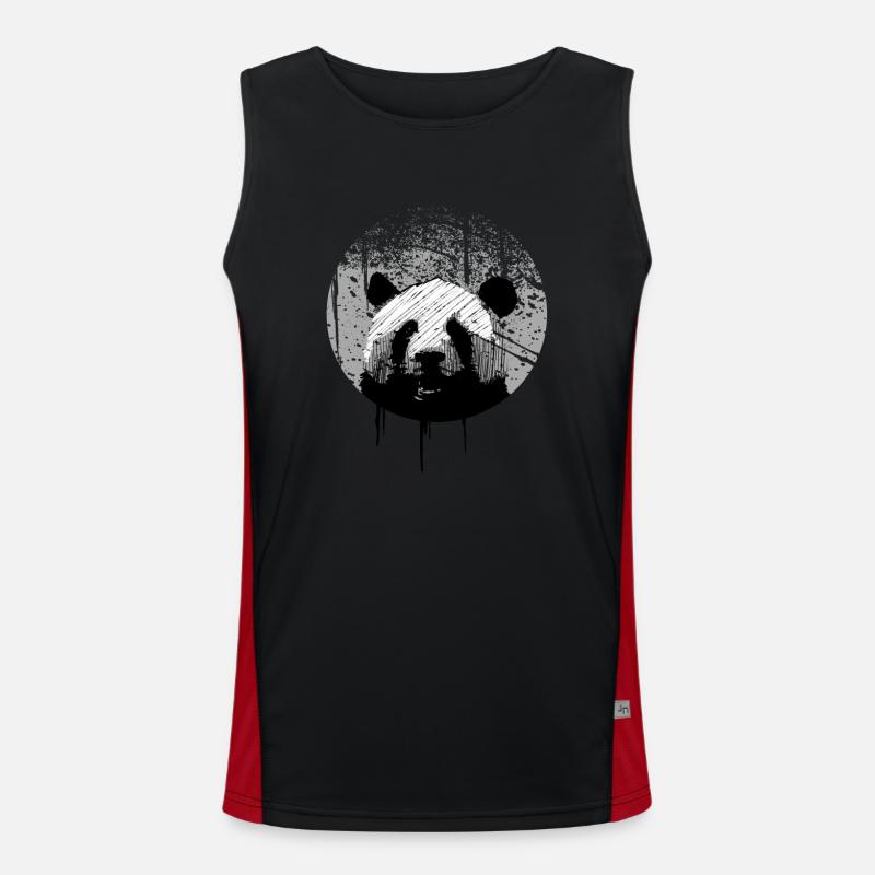 panda Funktionelles Kontrast-Tank Top für Männer 