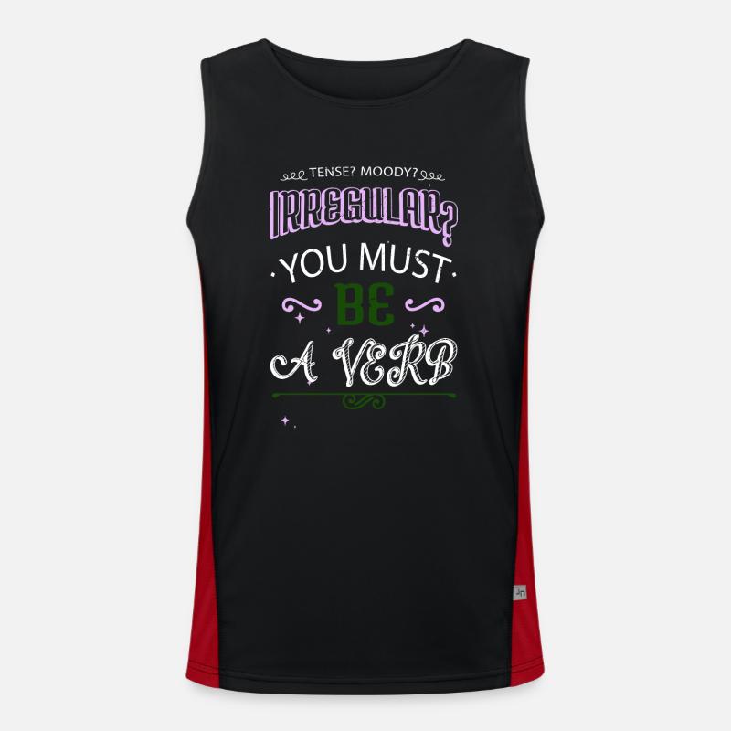 school writing awesome cool statement write blog Men's Functional Contrast Tank Top 
