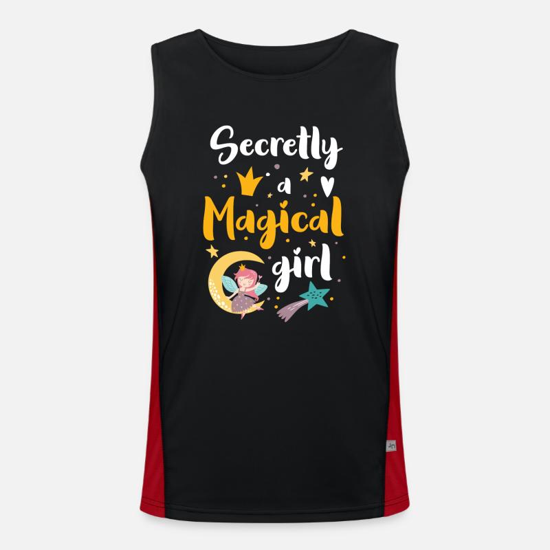 Fantasie Märchen Schwester Feen Funktionelles Kontrast-Tank Top für Männer 