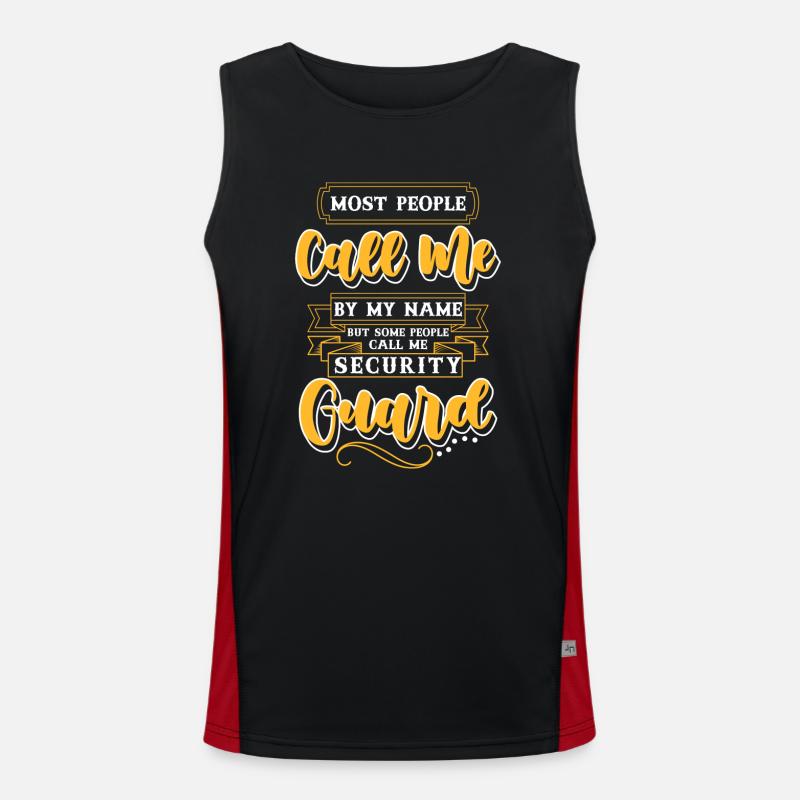 Security Security Officer Security Service Work Men's Functional Contrast Tank Top 