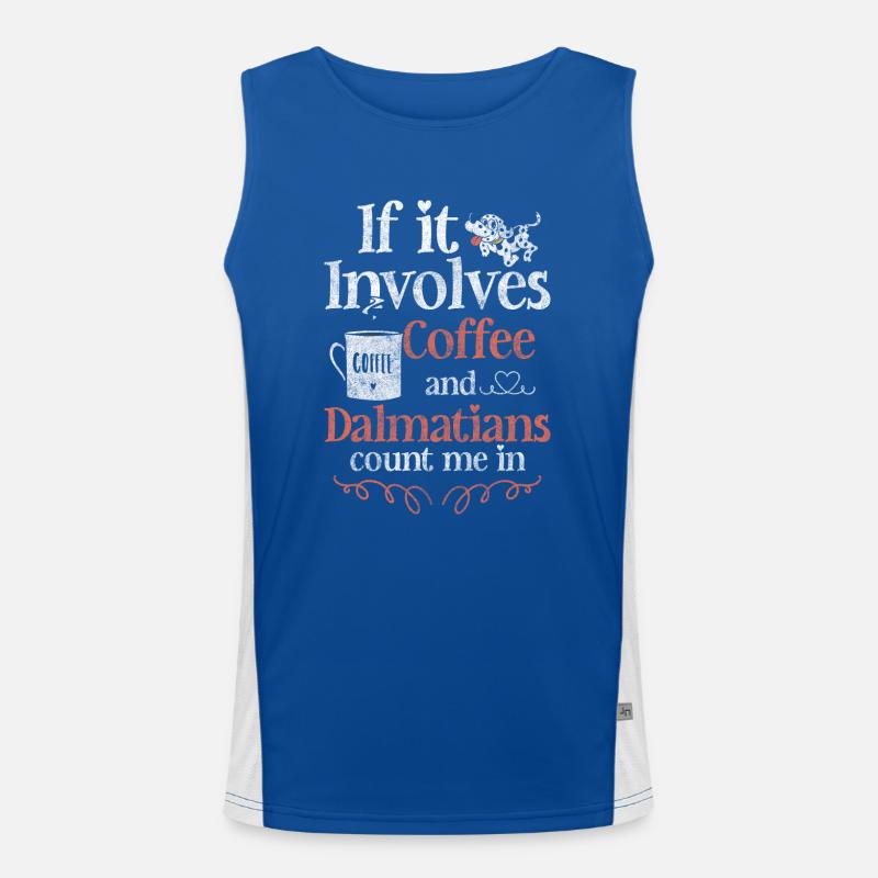 Dog Pet Points Animal Lover Men's Functional Contrast Tank Top 