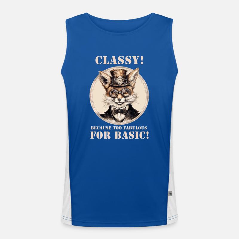 Steampunk Fox Men's Functional Contrast Tank Top 