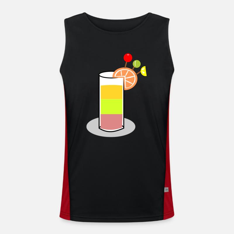 Cocktail Ampel Funktionelles Kontrast-Tank Top für Männer 