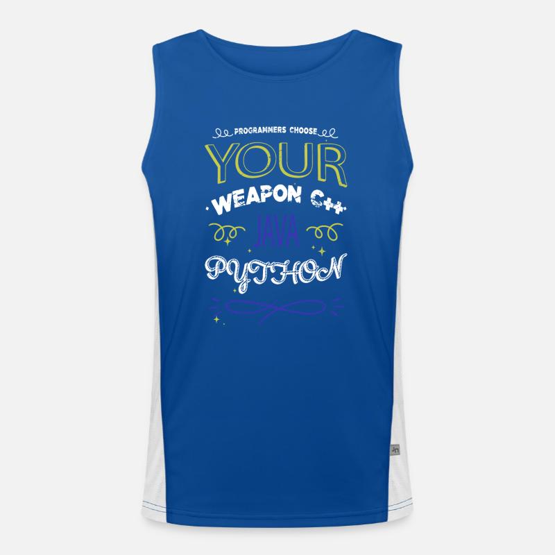 C Sharp Programming Gift Present Doctor Men's Functional Contrast Tank Top 