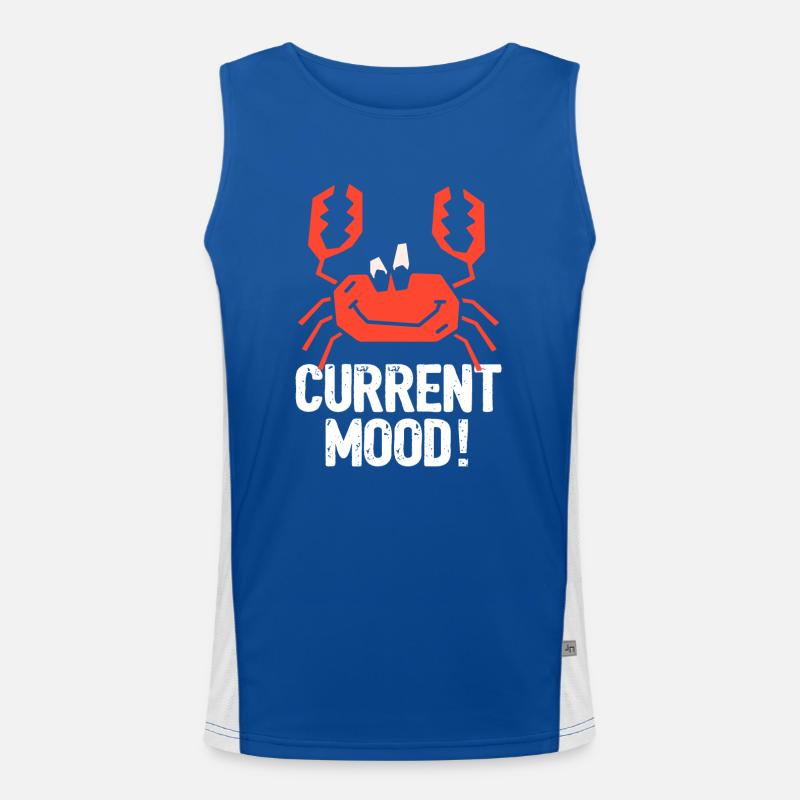 Crab Current Mood Men's Functional Contrast Tank Top 