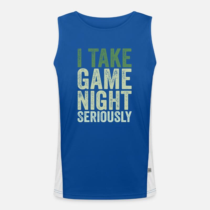 Ich nehme den Spieleabend ernst Funktionelles Kontrast-Tank Top für Männer 