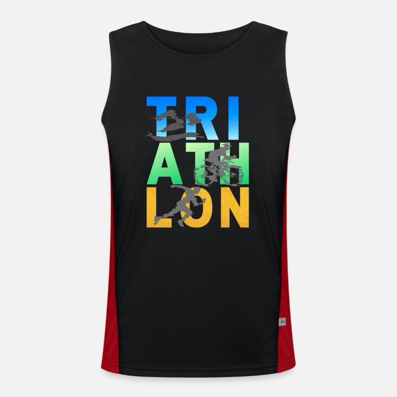 TRI ATH LON Funktionelles Kontrast-Tank Top für Männer 