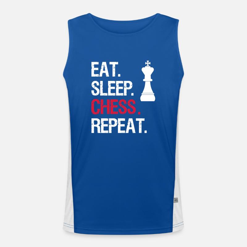 Eat Sleep Echecs Repeat - King Débardeur respirant contrasté Homme 