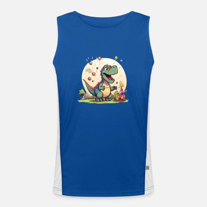 Motif de dinosaure coloré cool - T-Rex Débardeur respirant contrasté Homme 