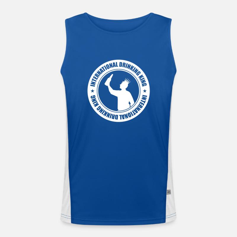 Drinking King Party Spruch Funktionelles Kontrast-Tank Top für Männer 
