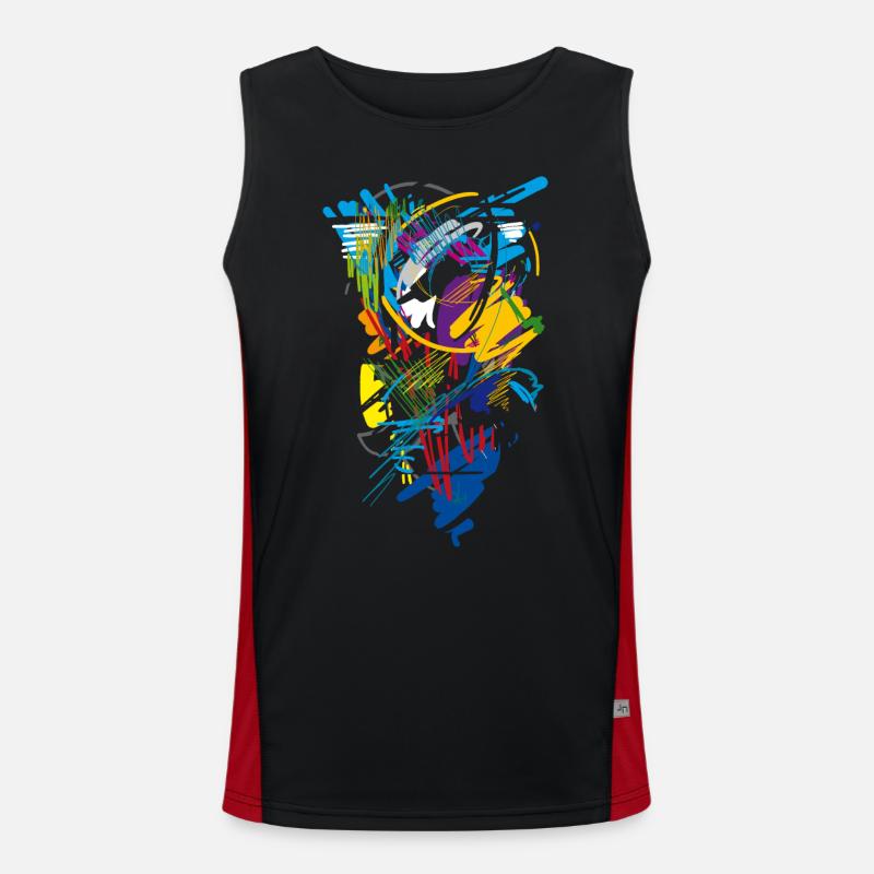 Kunst Funktionelles Kontrast-Tank Top für Männer 