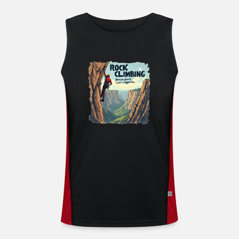 Climbing - Because Gravity Is Just a Suggestion Men's Functional Contrast Tank Top 