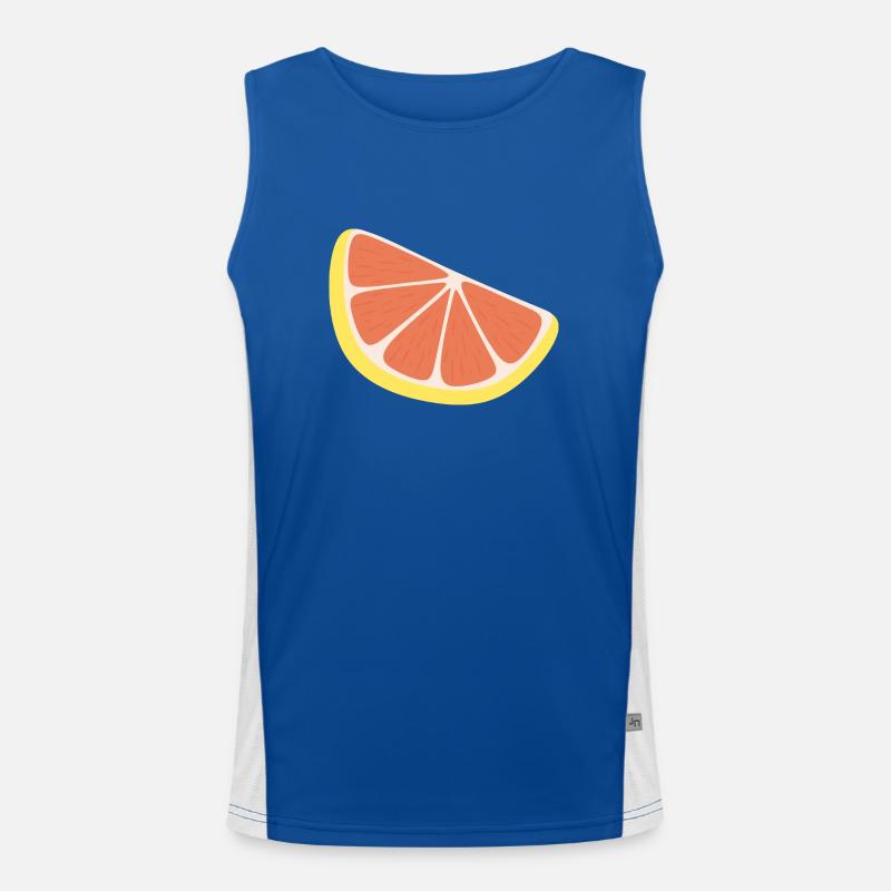 grapefruit slice Men's Functional Contrast Tank Top 