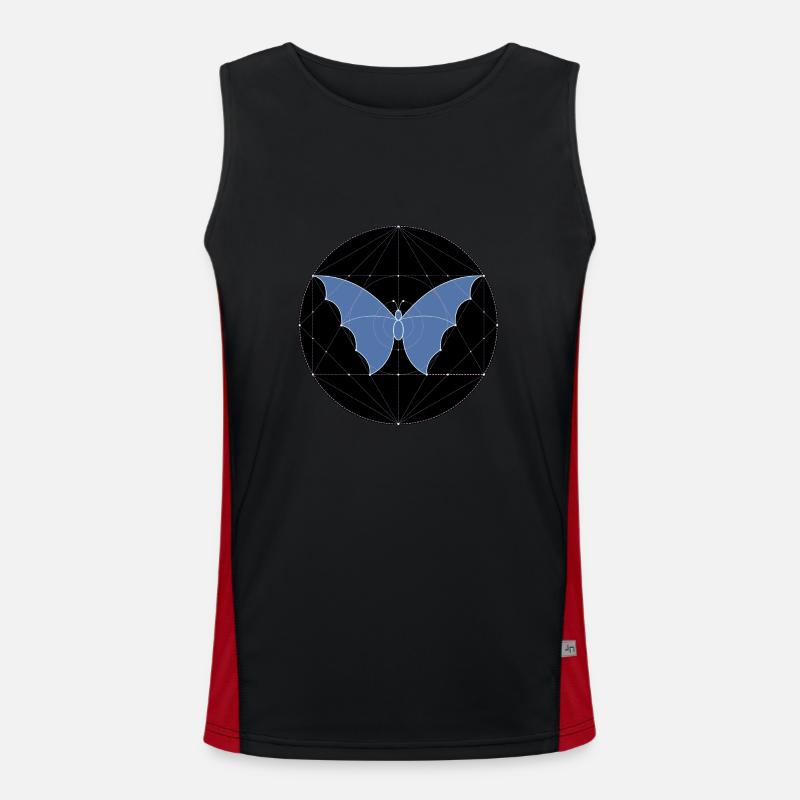 Sacred Geometry Butterfly Men's Functional Contrast Tank Top 