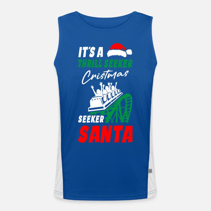 Roller Coaster Christmas Funktionelles Kontrast-Tank Top für Männer 