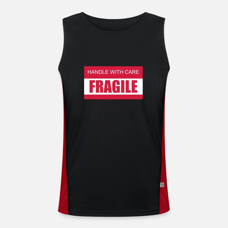 FRAGILE A manipuler avec précaution 2c Débardeur respirant contrasté Homme 