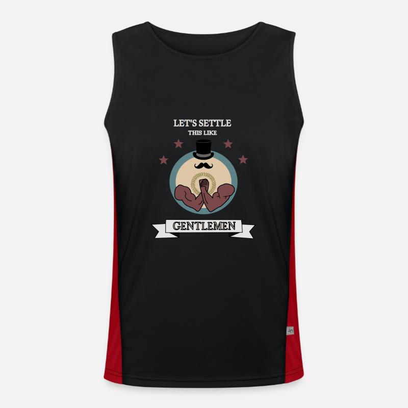 Armwrestling lets settle this like Gentlemen Funktionelles Kontrast-Tank Top für Männer 