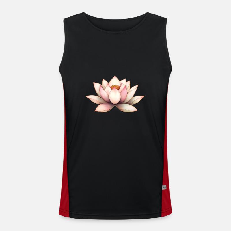Lotusblüte Funktionelles Kontrast-Tank Top für Männer 