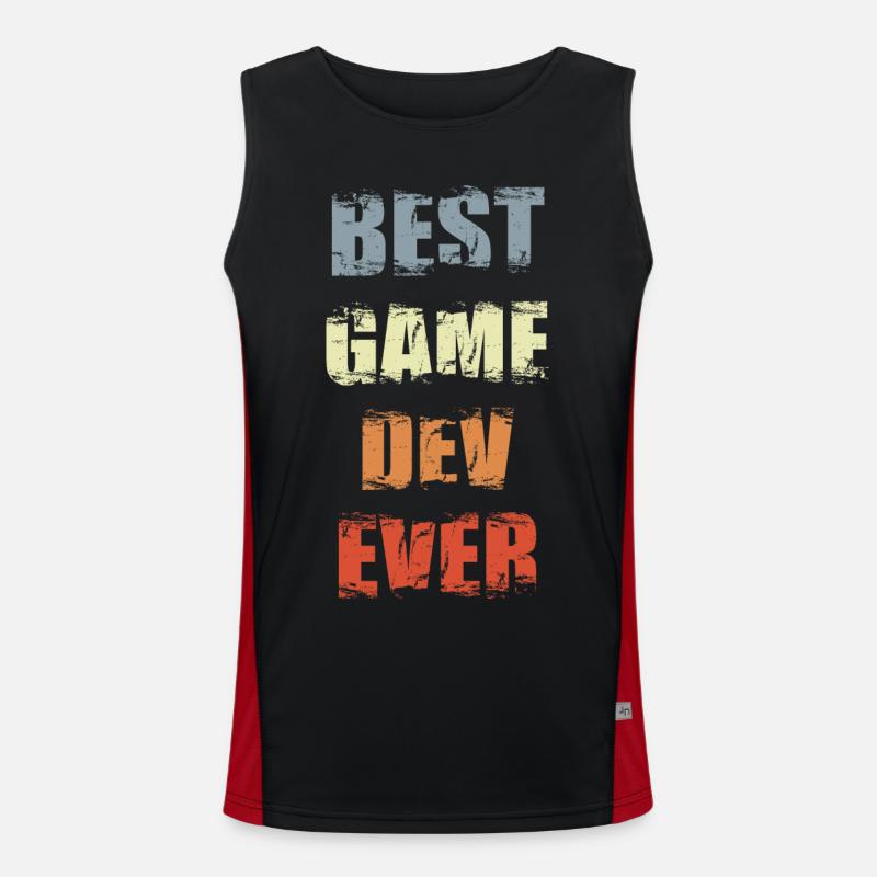 Motivation game development - Men's Functional Contrast Tank Top  - black/red