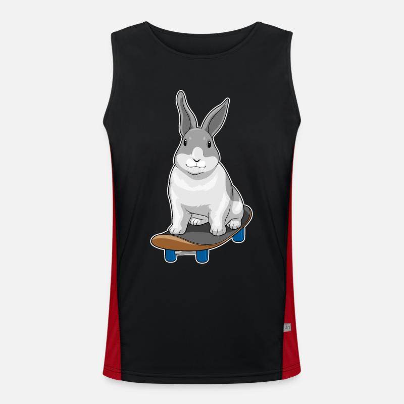 Rabbit Skater Skateboard - Men's Functional Contrast Tank Top - black/red