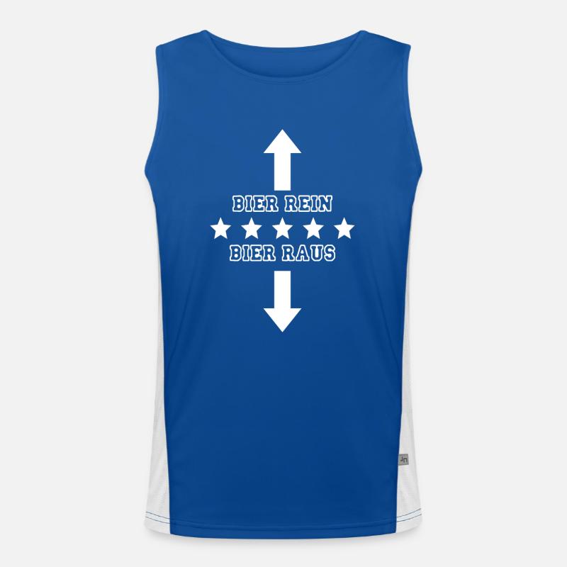 "Bier-rein-Bier-raus" by Claudia-Moda Funktionelles Kontrast-Tank Top für Männer 